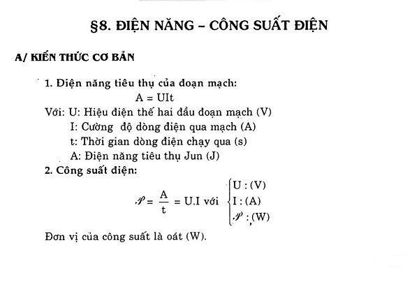 công thức tính công suất