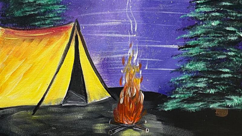 Vẽ trang trí lều trại lớp 8 đẹp nhất